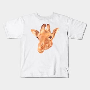 head of Giraffe. watercolor Kids T-Shirt